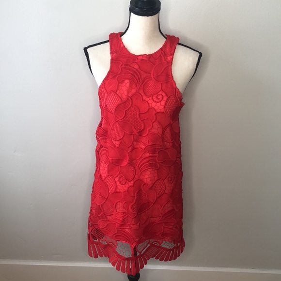 Lovers + Friends Red lace dress - Picture 6 of 11